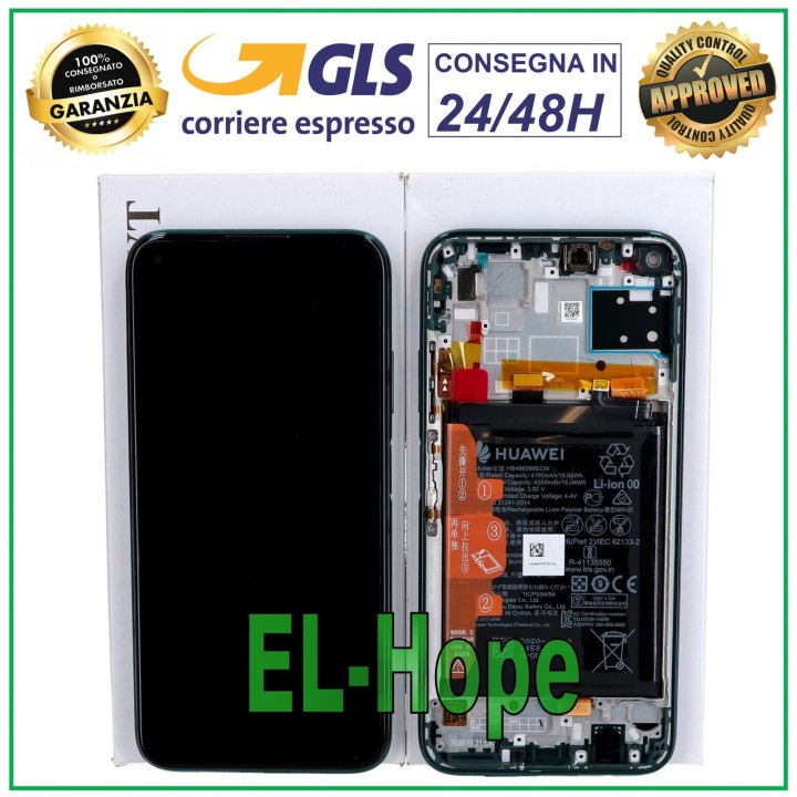 ORIGINAL TOUCH LCD DISPLAY + BATTERY HUAWEI P40 LITE JNY-L21A LX1 GREEN GREEN