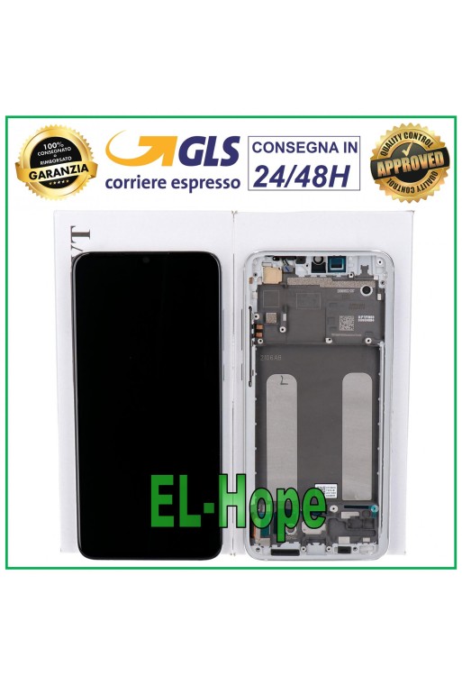 ORIGINAL LCD DISPLAY FRAME XIAOMI MI 9 LITE M1904F3BG TOUCH SCREEN WHITE GLASS