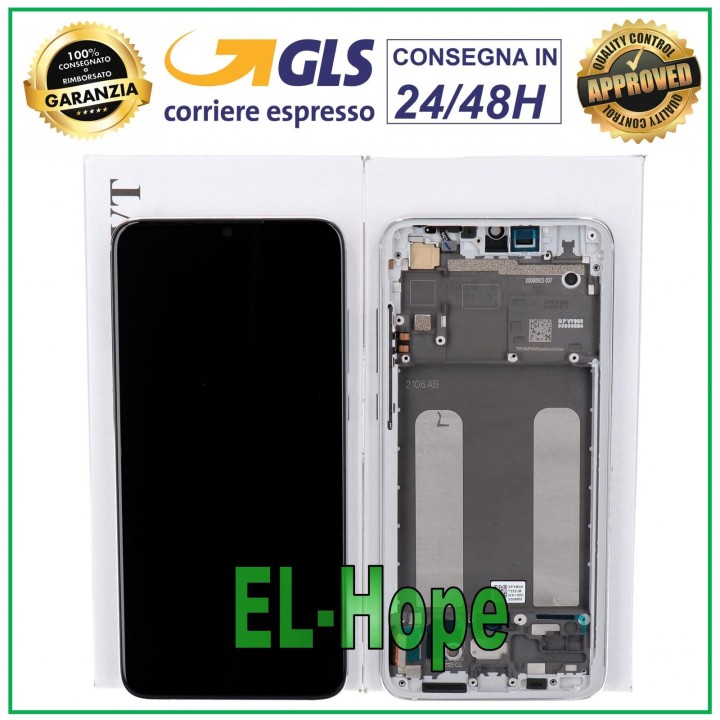 ORIGINAL LCD DISPLAY FRAME XIAOMI MI 9 LITE M1904F3BG TOUCH SCREEN WHITE GLASS