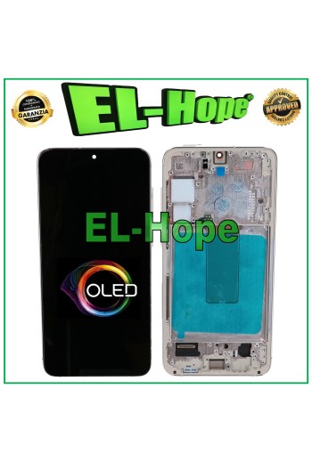 OLED TOUCH LCD DISPLAY FOR SAMSUNG GALAXY S23+ PLUS SM-S916 FRAME SILVER WHITE