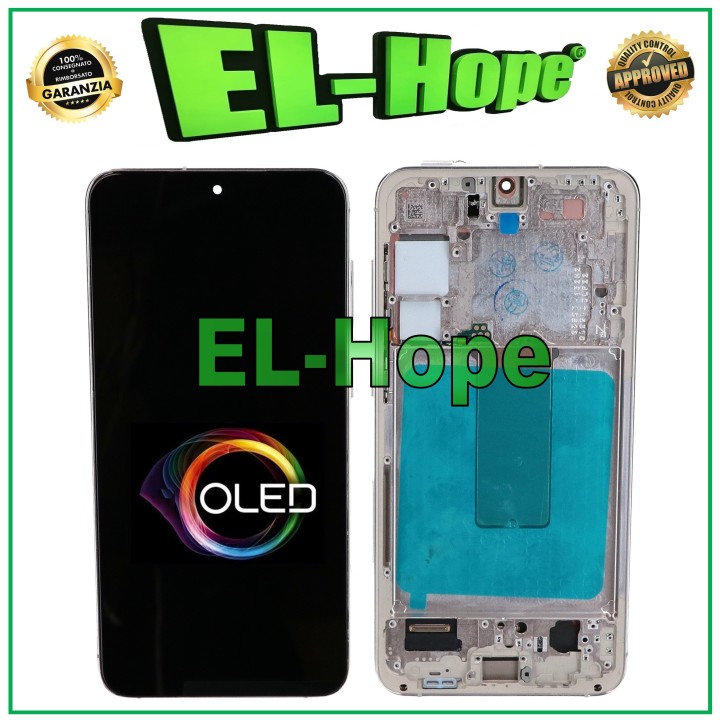 OLED TOUCH LCD DISPLAY FOR SAMSUNG GALAXY S23+ PLUS SM-S916 FRAME SILVER WHITE