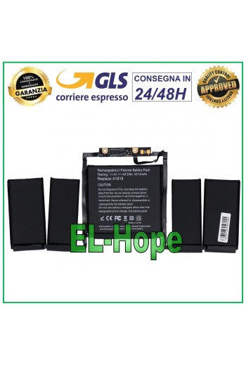 REPLACEMENT BATTERY A1819 FOR APPLE MACBOOK PRO 13 A1706 4314 mAh BATTERY