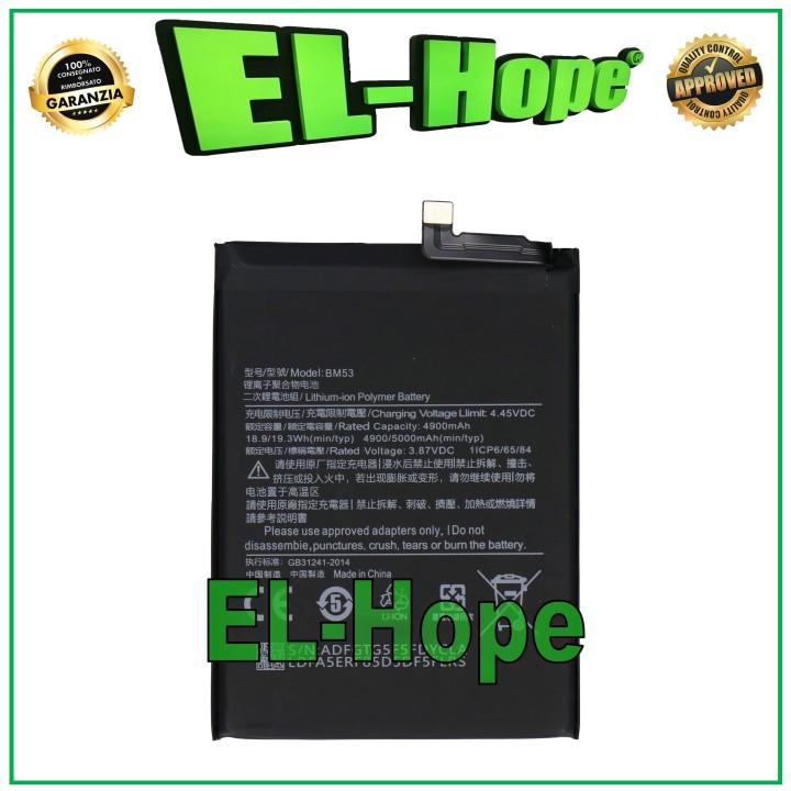 BATTERY BM53 FOR XIAOMI Mi 10T /10T Pro REDMI K30S 5000 mAh EQUAL TO ORIGINAL