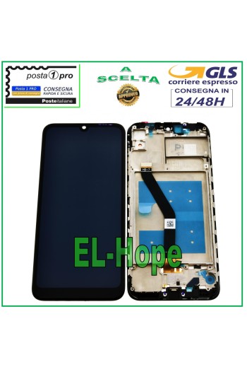 DISPLAY FRAME FOR HUAWEI Y6 2019 HONOR 8A MRD-LX1 LX2 TOUCH SCREEN BLACK SCREEN