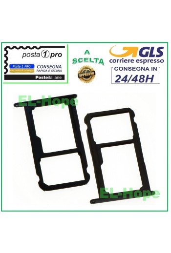 SLOT CART COMPARTMENT NANO SIM MICRO SD HUAWEI P9 LITE VNS-L31 L23 L21 BLACK