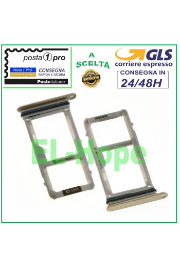 SLOT CART COMPARTMENT NANO SIM MICRO SD SAMSUNG GALAXY A3 2017 A320 F GOLD