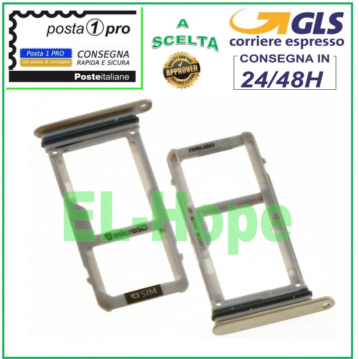SLOT CART COMPARTMENT NANO SIM MICRO SD SAMSUNG GALAXY A3 2017 A320 F GOLD