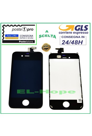 TOUCH SCREEN LCD DISPLAY RETINA FOR APPLE IPHONE 4S BLACK SCREEN + FRAME