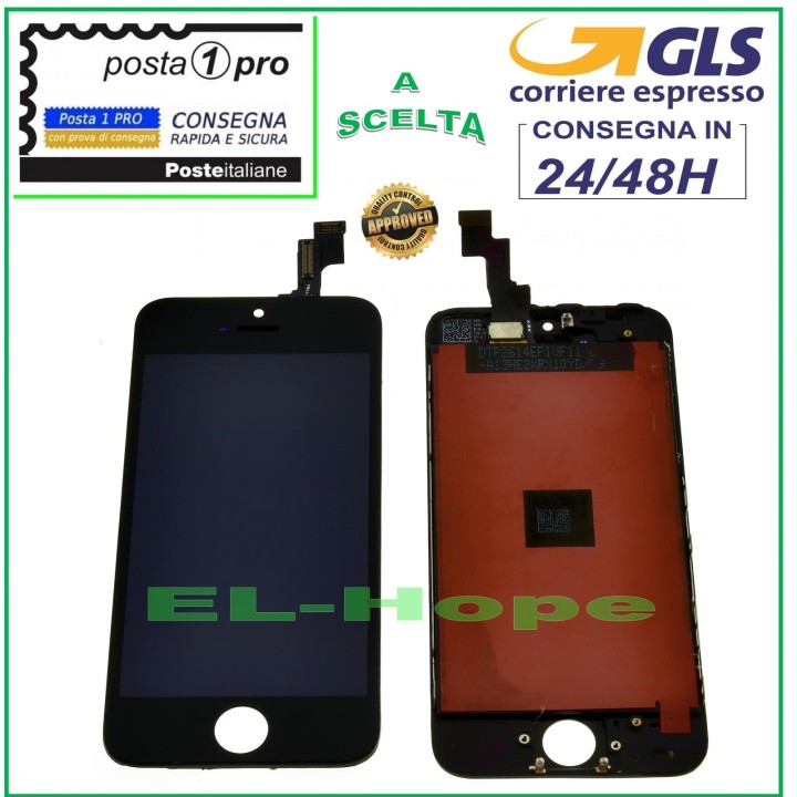 TOUCH SCREEN LCD DISPLAY RETINA FOR APPLE IPHONE SE BLACK SCREEN + FRAME