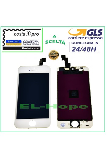RETINA LCD DISPLAY FOR APPLE IPHONE 5S TOUCH SCREEN WHITE GLASS SCREEN + FRAME