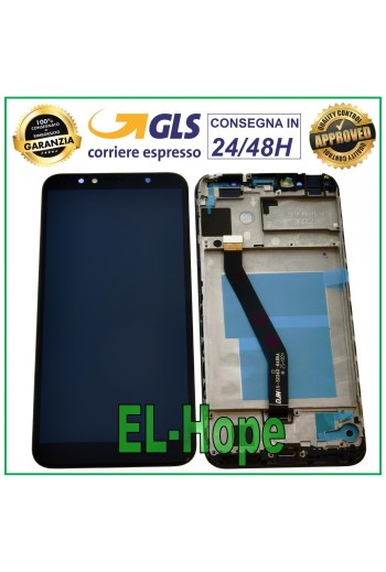 LCD DISPLAY FRAME FOR HUAWEI Y6 2018 ATU-L11 L21 TOUCH SCREEN GLASS BLACK