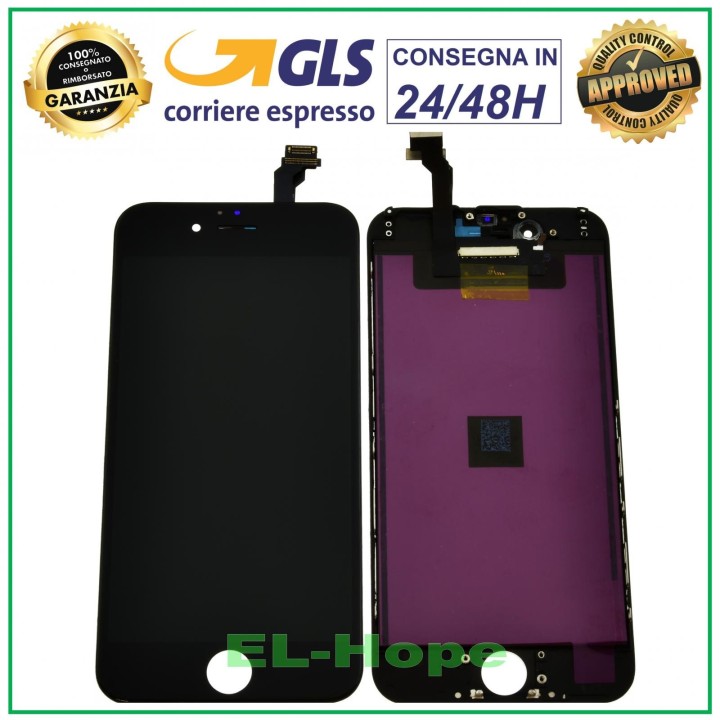 RETINA LCD DISPLAY FOR APPLE IPHONE 6 TOUCH SCREEN BLACK GLASS FRAME TIANMA