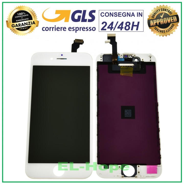 RETINA LCD DISPLAY FOR APPLE IPHONE 6 TOUCH SCREEN WHITE GLASS FRAME TIANMA