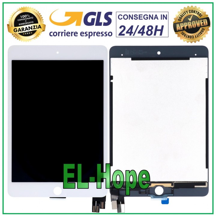 LCD DISPLAY TOUCH SCREEN FOR APPLE IPAD MINI 5 A2133 2124 2125 2126 WHITE GLASS