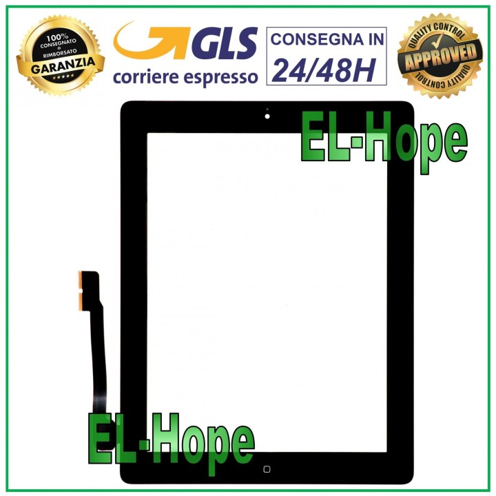 TOUCH SCREEN FOR APPLE IPAD 3 WIFI 3G A1430 A1416 A1403 BLACK GLASS + HOME BUTTON