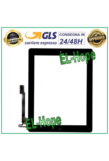 TOUCH SCREEN FOR APPLE IPAD 4 WIFI 3G A1458 A1459 A1460 BLACK GLASS + HOME BUTTON