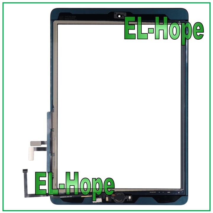 TOUCH FOR APPLE IPAD 5 AIR WIFI 3G IC CHIP A1822 A1823 BLACK GLASS + HOME BUTTON