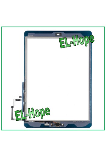TOUCH FOR APPLE IPAD 5 AIR WIFI 3G CHIP A1822 A1823 WHITE GLASS + HOME BUTTON