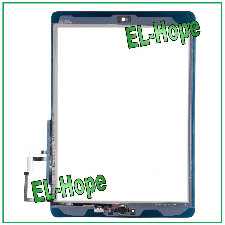 TOUCH FOR APPLE IPAD 5 AIR WIFI 3G CHIP A1822 A1823 WHITE GLASS + HOME BUTTON
