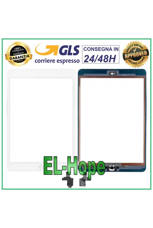 TOUCH FOR APPLE IPAD MINI WIFI 3G A1432 A1454 A1455 WHITE GLASS + HOME BUTTON 