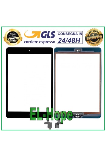 TOUCH FOR APPLE IPAD MINI WIFI 3G A1432 A1454 A1455 BLACK GLASS + HOME BUTTON