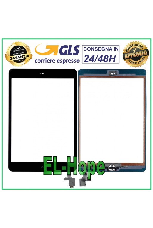 TOUCH FOR APPLE IPAD MINI WIFI 3G A1432 A1454 A1455 BLACK GLASS + HOME BUTTON
