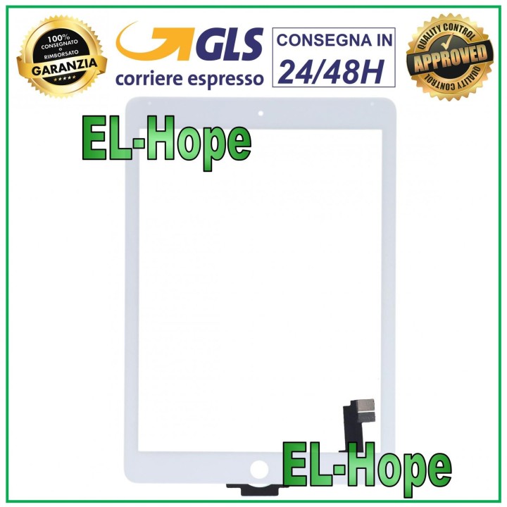 TOUCH FOR APPLE IPAD 6 AIR 2 WIFI 3G A1566 A1567 9.7 SCREEN WHITE GLASS