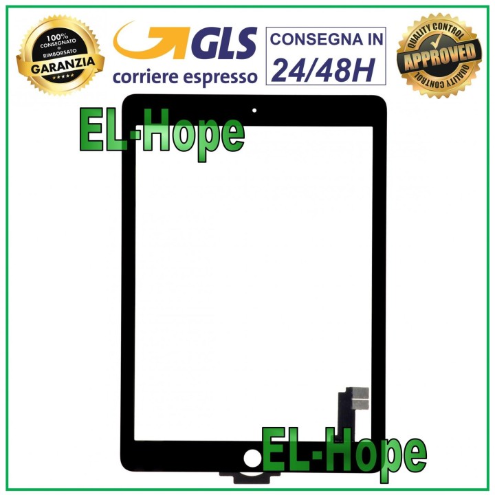 TOUCH SCREEN FOR APPLE IPAD 6 AIR 2 WIFI 3G A1566 A1567 9.7 SCREEN BLACK GLASS