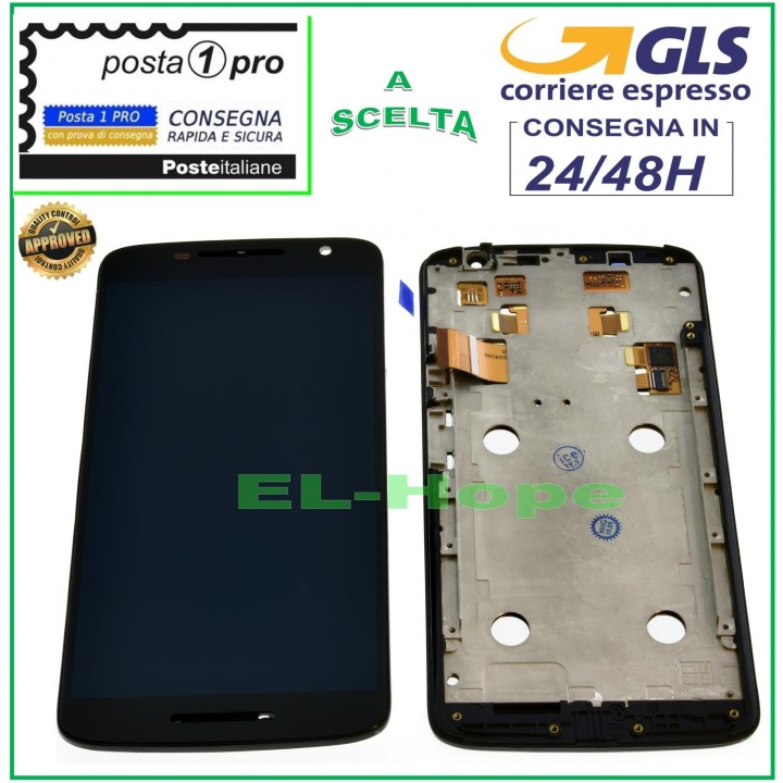 LCD DISPLAY + FRAME FOR MOTOROLA MOTO X PLAY XT1562 XT1563 TOUCH BLACK GLASS