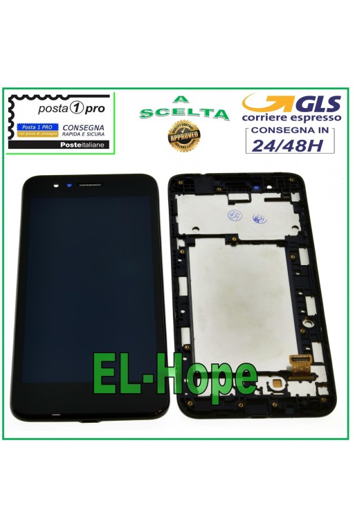 TOUCH SCREEN GLASS + LCD DISPLAY FOR LG K9 2018 LM-X210EM LMX210EM BLACK + FRAME