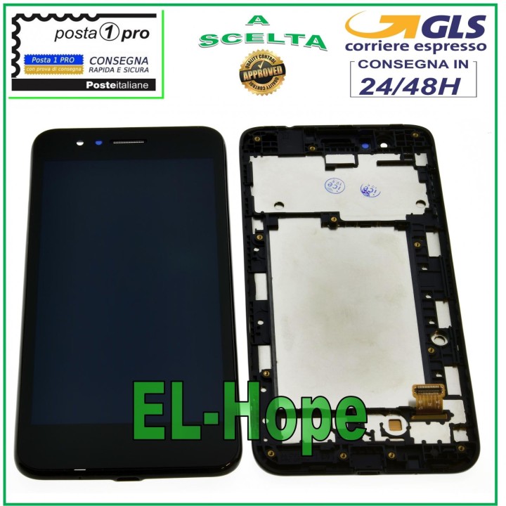 TOUCH SCREEN GLASS + LCD DISPLAY FOR LG K9 2018 LM-X210EM LMX210EM BLACK + FRAME
