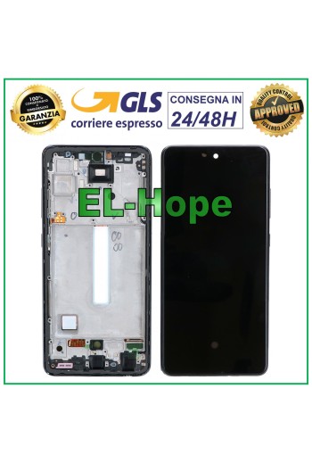 OLED LCD DISPLAY FOR SAMSUNG GALAXY A52 5G 2021 SM-A525F A526B TOUCH FRAME BLACK