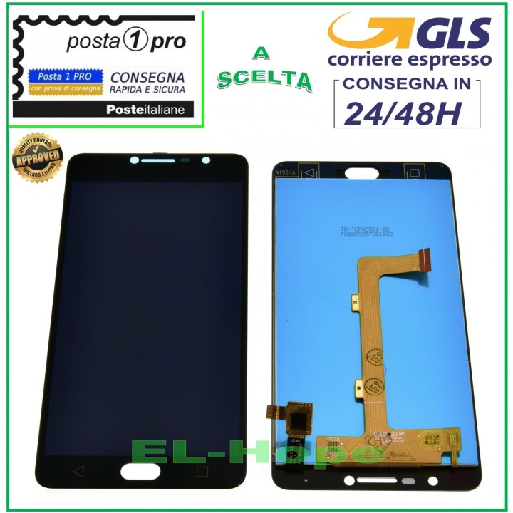 LCD DISPLAY FOR ZTE VODAFONE SMART ULTRA 7 700 VFD700 TOUCH SCREEN BLACK GLASS
