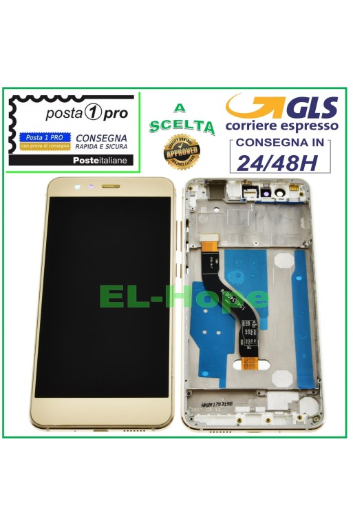 LCD DISPLAY FRAME FOR HUAWEI P10 LITE WAS-LX1 LX1A TOUCH SCREEN GOLD SCREEN