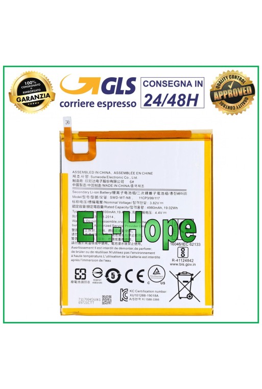 SWD-WT-N8 BATTERY FOR SAMSUNG GALAXY TAB A 8.0 SM-T290 SM-T295 5100 mAh