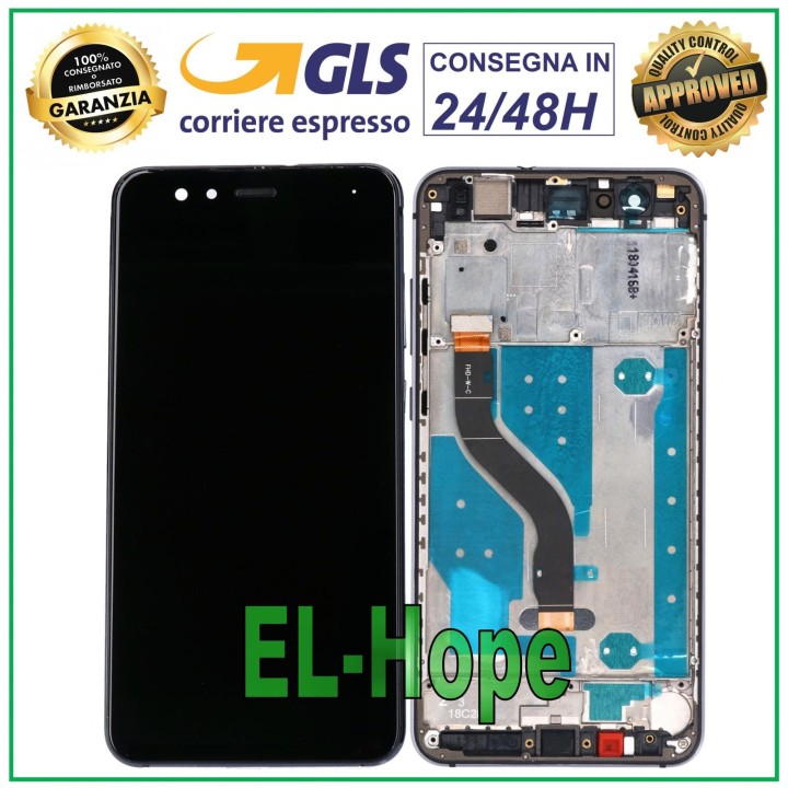 LCD DISPLAY + FRAME FOR HUAWEI P10 LITE WAS-LX1 LX1A TOUCH SCREEN BLACK SCREEN
