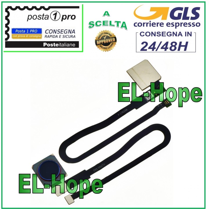 FLAT FINGERPRINT SENSOR KEY HUAWEI MATE 10 PRO BLA-L09 BLUE