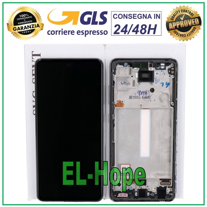 ORIGINAL TOUCH LCD DISPLAY SAMSUNG A52 SM A525F A526B BLACK FRAME GH82-25230A
