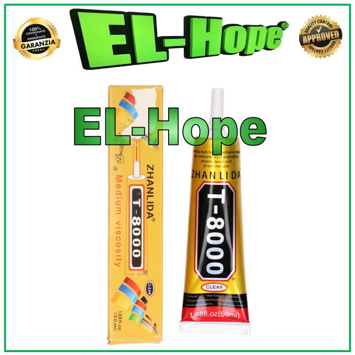 MULTIPURPOSE ADHESIVE GLUE T-8000 50ML SMARTPHONE TOUCH DISPLAY REPAIR