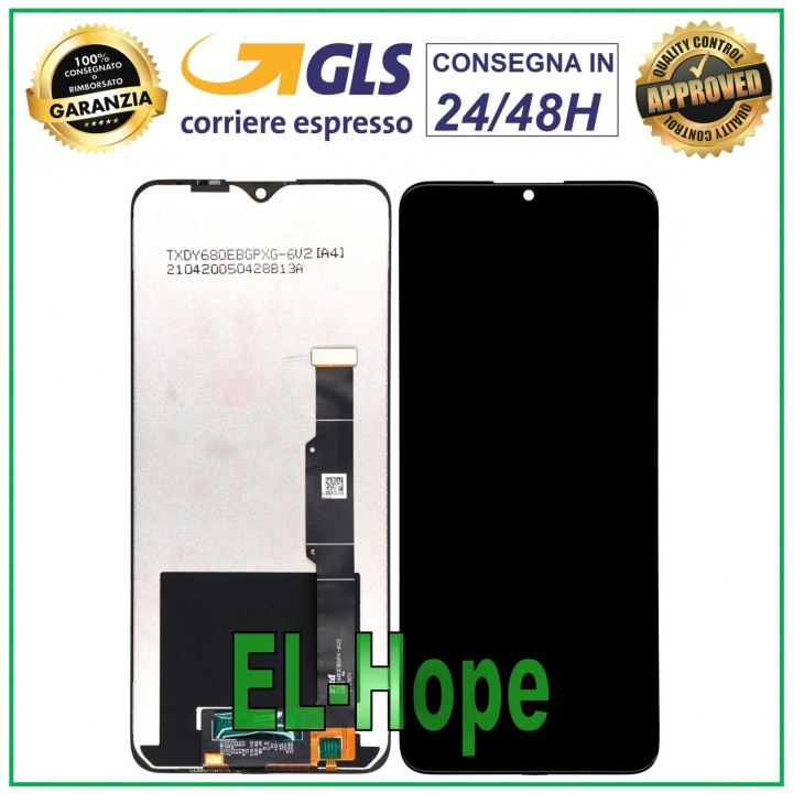 LCD DISPLAY + TOUCH SCREEN FOR TCL 20 SE T761H T671H BLACK GLASS MONITOR SCREEN