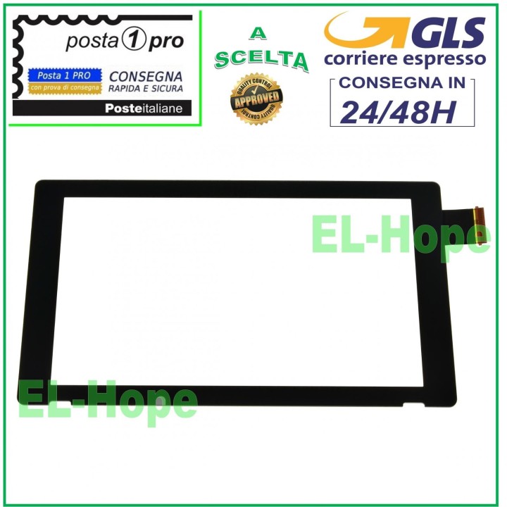 TOUCH SCREEN GLASS FOR NINTENDO SWITCH DIGITIZER BLACK GLASS V.1 2017