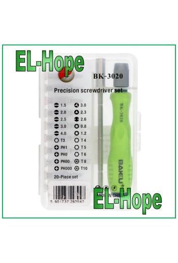 SET 22 PCS BAKU BK-3020 SCREWDRIVER SCREWDRIVER TOOL KIT OPENING SMARTPHONE TABLET