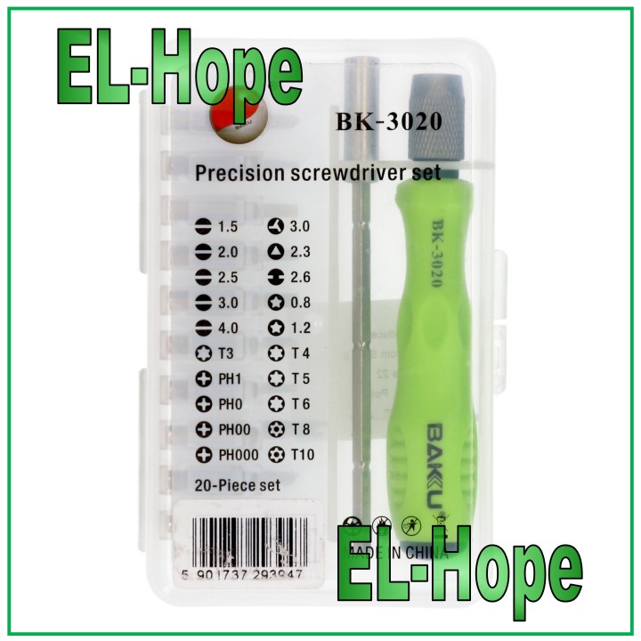 SET 22 PCS BAKU BK-3020 SCREWDRIVER SCREWDRIVER TOOL KIT OPENING SMARTPHONE TABLET