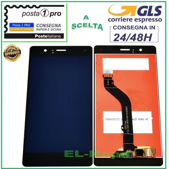 LCD DISPLAY FOR HUAWEI P9 LITE VNS-L31 L23 L21 TOUCH SCREEN BLACK GLASS SCREEN