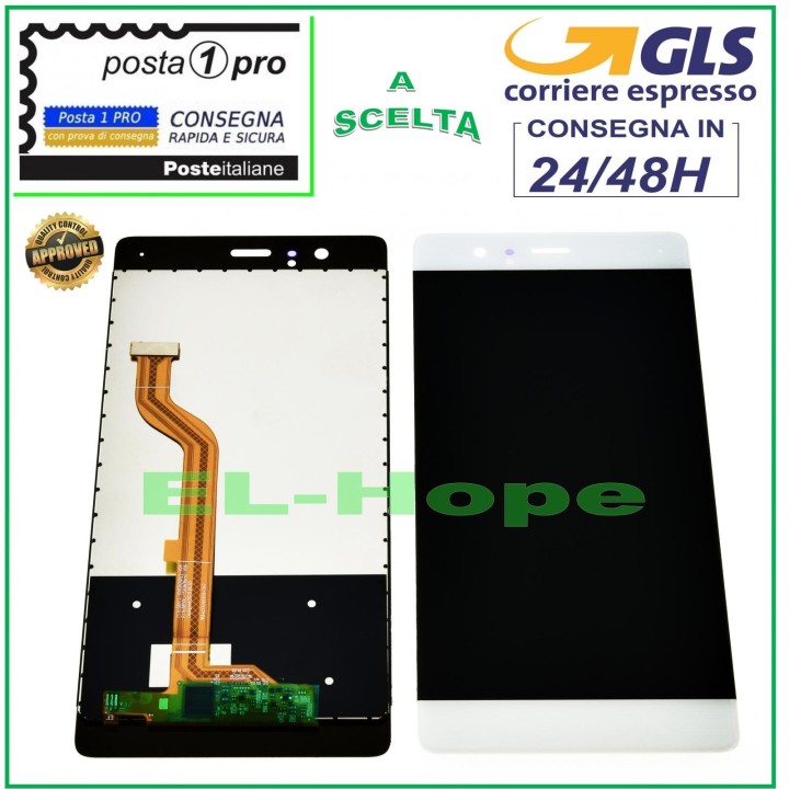 LCD DISPLAY FOR HUAWEI P9 EVA-L09 L19 L29 TOUCH SCREEN WHITE GLASS SCREEN