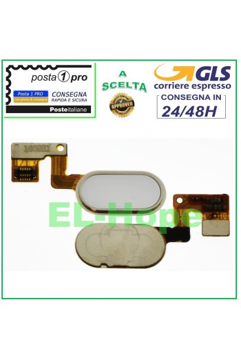 FLAT HOME BUTTON FINGERPRINT BUTTON FOR MEIZU MEILAN M3 NOTE M681Q WHITE