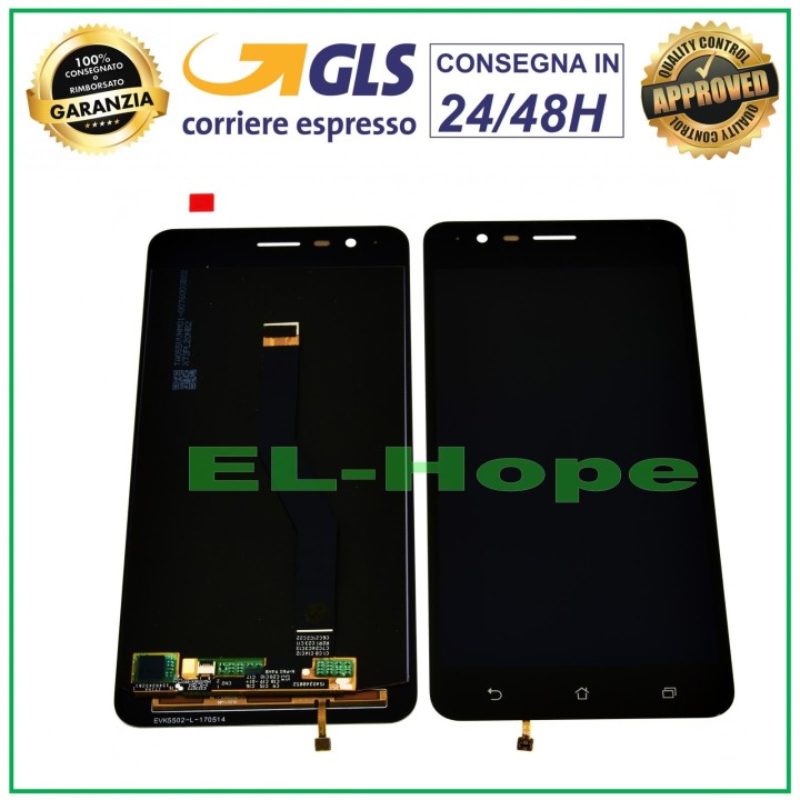 DISPLAY FOR ASUS Zenfone 3 Zoom ZE553KL Z01HD TOUCH SCREEN BLACK GLASS SCREEN