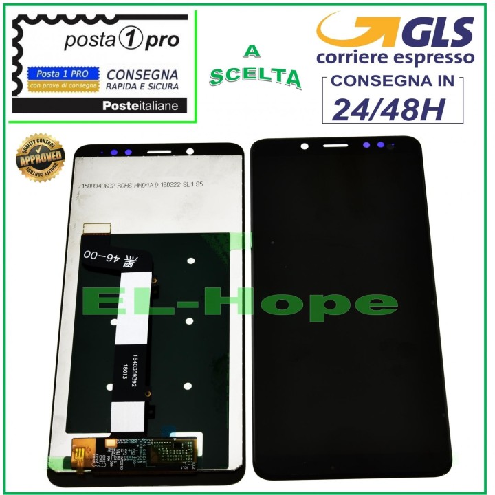 LCD DISPLAY FOR XIAOMI REDMI NOTE 5 /5 PRO TOUCH SCREEN BLACK GLASS SCREEN