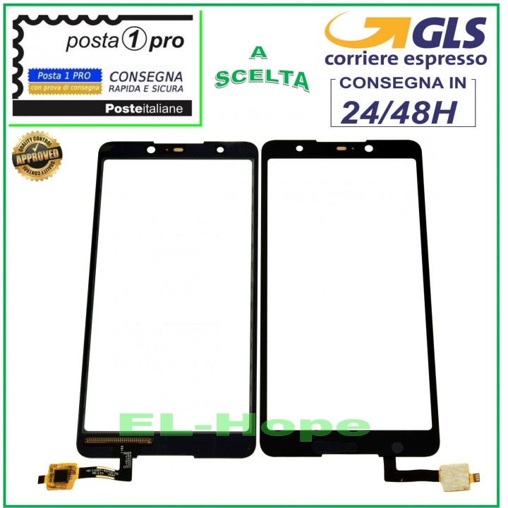 TOUCH SCREEN GLASS WIKO LENNY 5 DIGITIZER BLACK GLASS 5.7