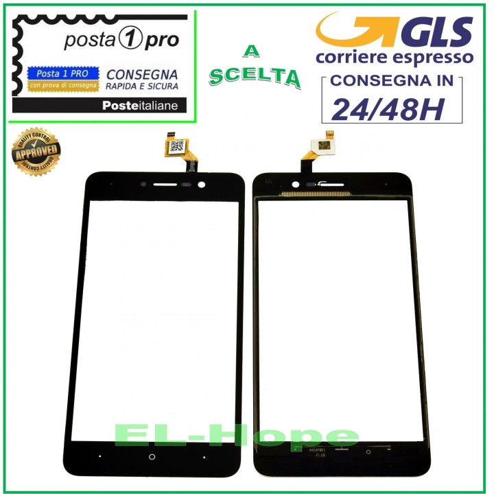 TOUCH SCREEN GLASS WIKO LENNY 4 DIGITIZER BLACK GLASS 5.0